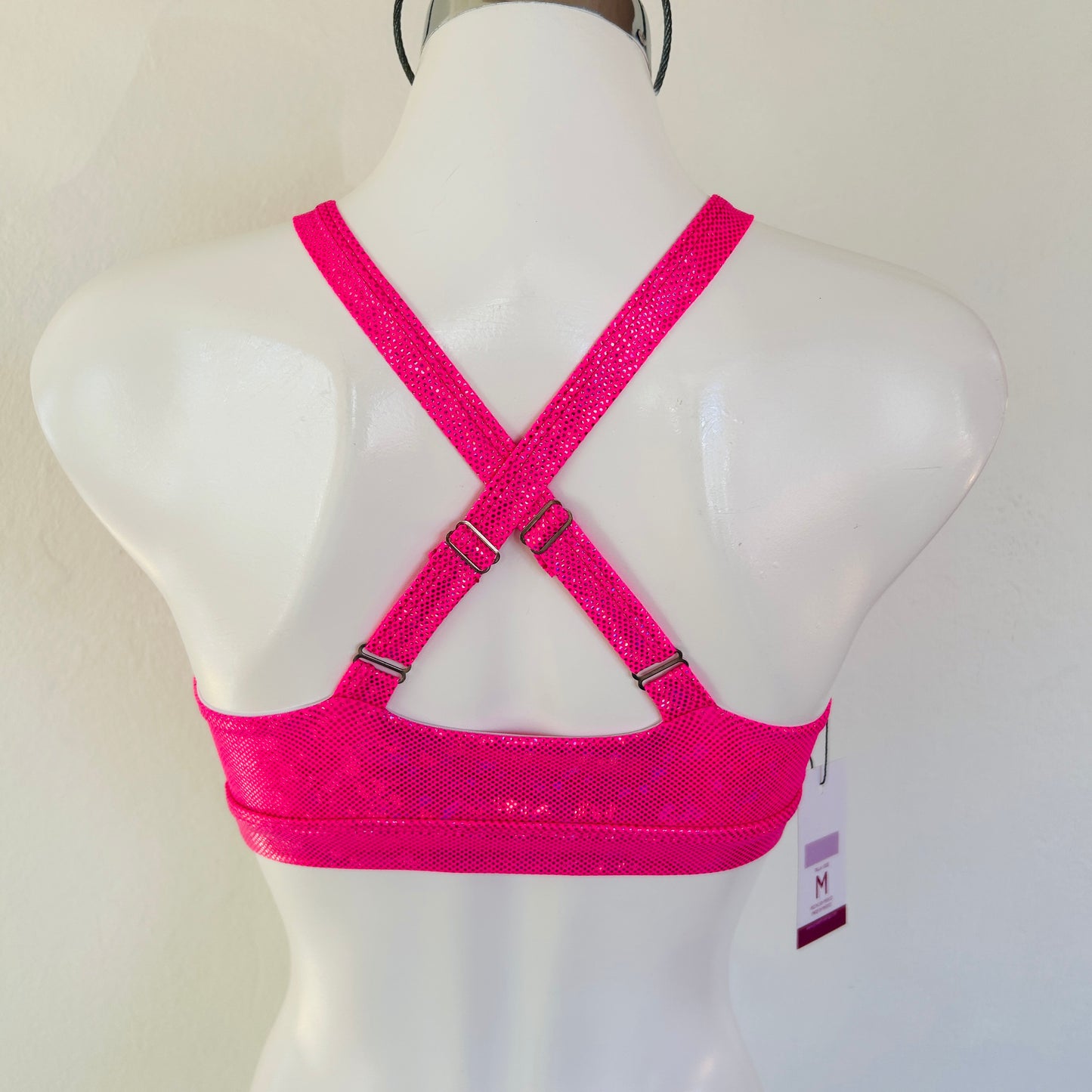 Top Estrella Holograma Rosa