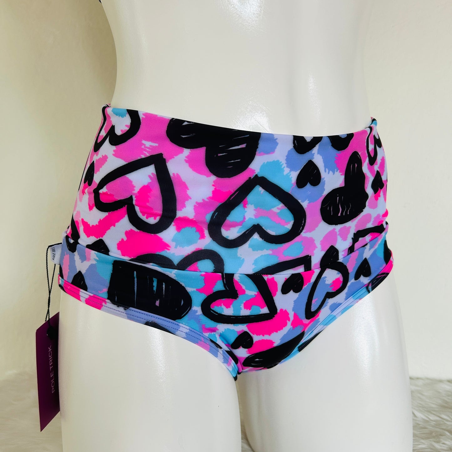 Cachetero Pretina Alta - Animal Print Corazones