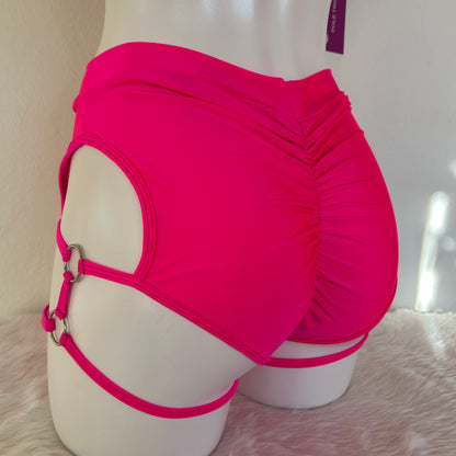 Cachetero Doble Arnés - Rosa Neón