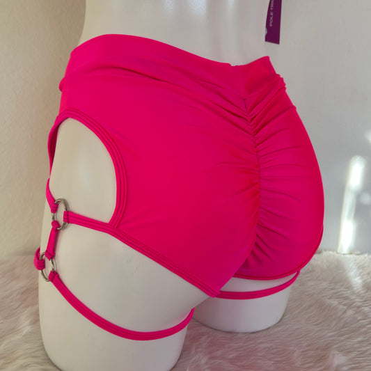 Cachetero Doble Arnés - Rosa Neón