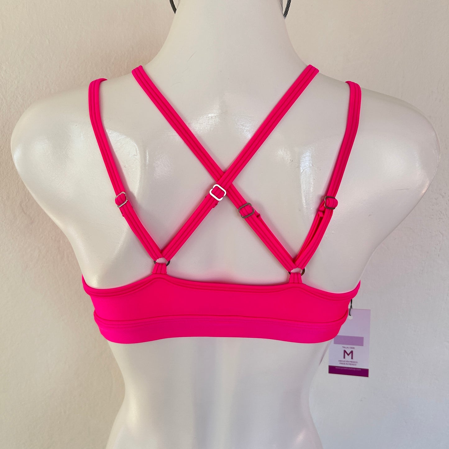 Top Tiras Nova Rosa Neón