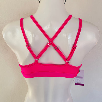 Top Tiras Nova Rosa Neón