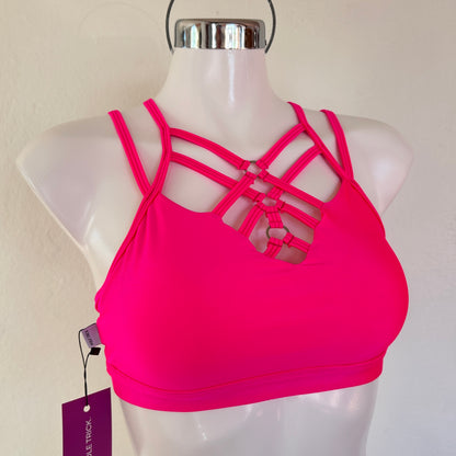 Top Tiras Nova Rosa Neón