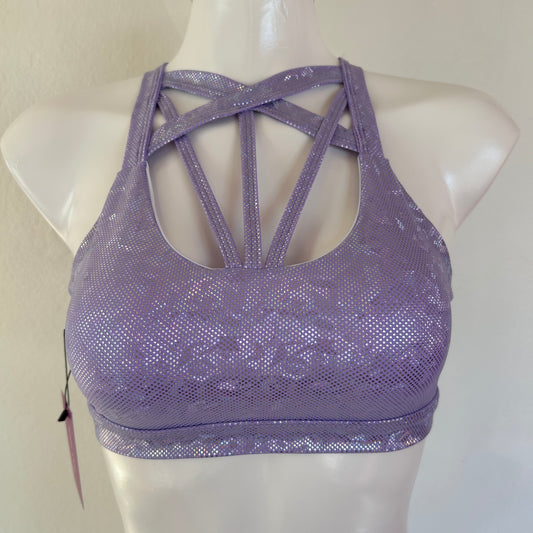 Top Estrella Holograma Lila