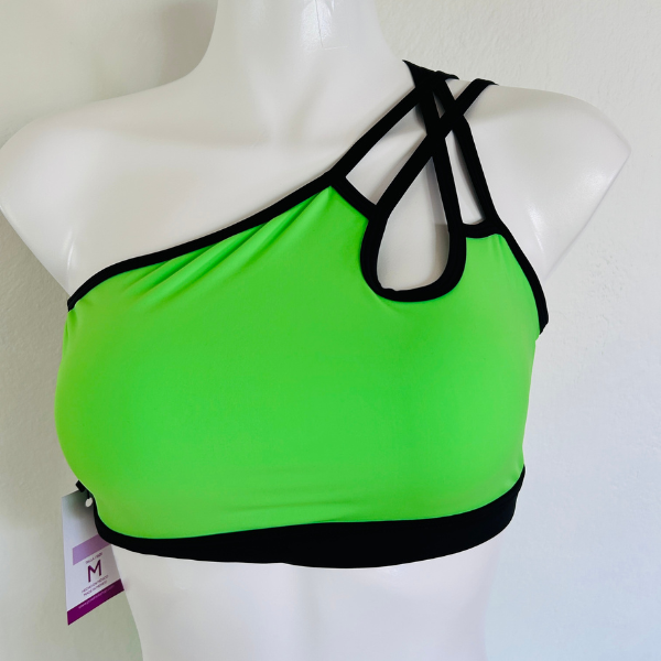 Top Asimétrico Verde Neón