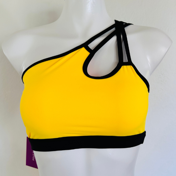 Top Asimétrico Amarillo Neón