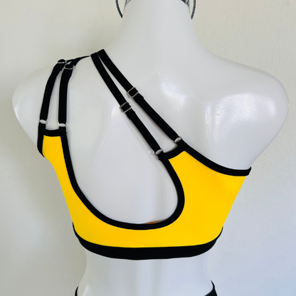 Top Asimétrico Amarillo Neón