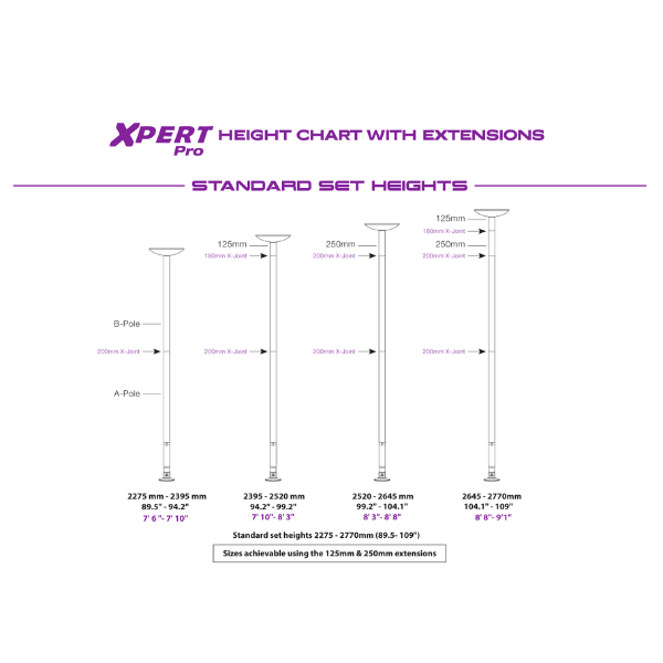Tubo para pole dance portátil Xpole Xpert Pro (PX)