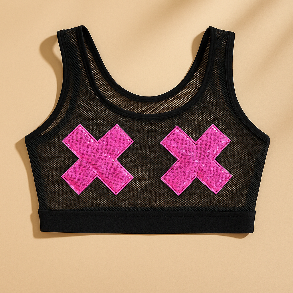 Top Euforia X - Rosa Holograma