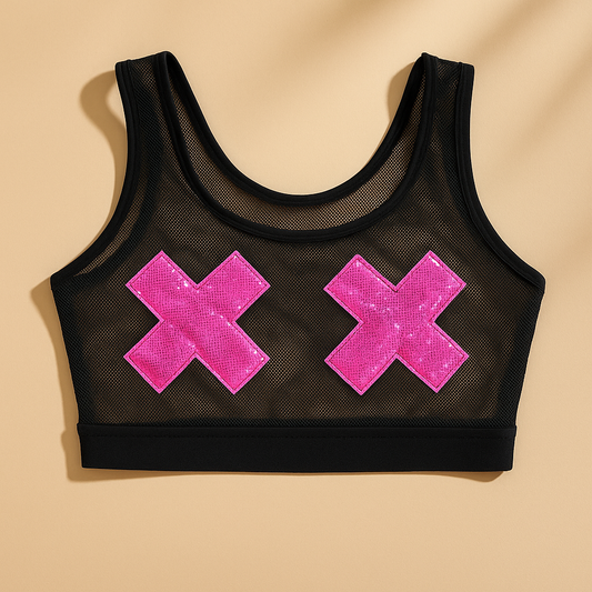 Top Euforia X - Rosa Holograma