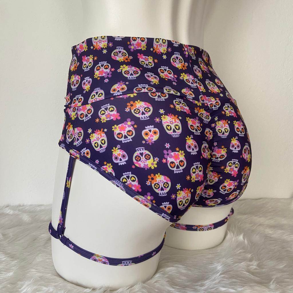 Cachetero Calaveritas Pretina Alta con arnés