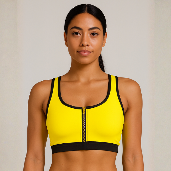 Top Amarillo Neón con Cierre