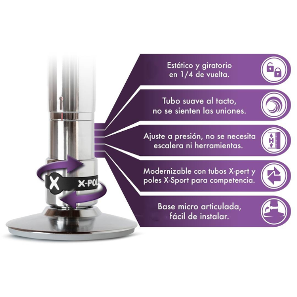 Tubo para pole dance portátil Xpole Xpert Pro (PX)