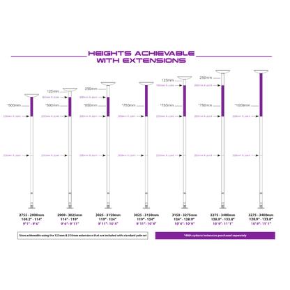 Tubo para pole dance portátil Xpole Xpert Pro (PX)